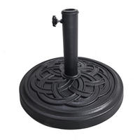 SCHIRMSTÄNDER - Schwarz, Kunststoff/Metall (45/45cm) - Relaxdays