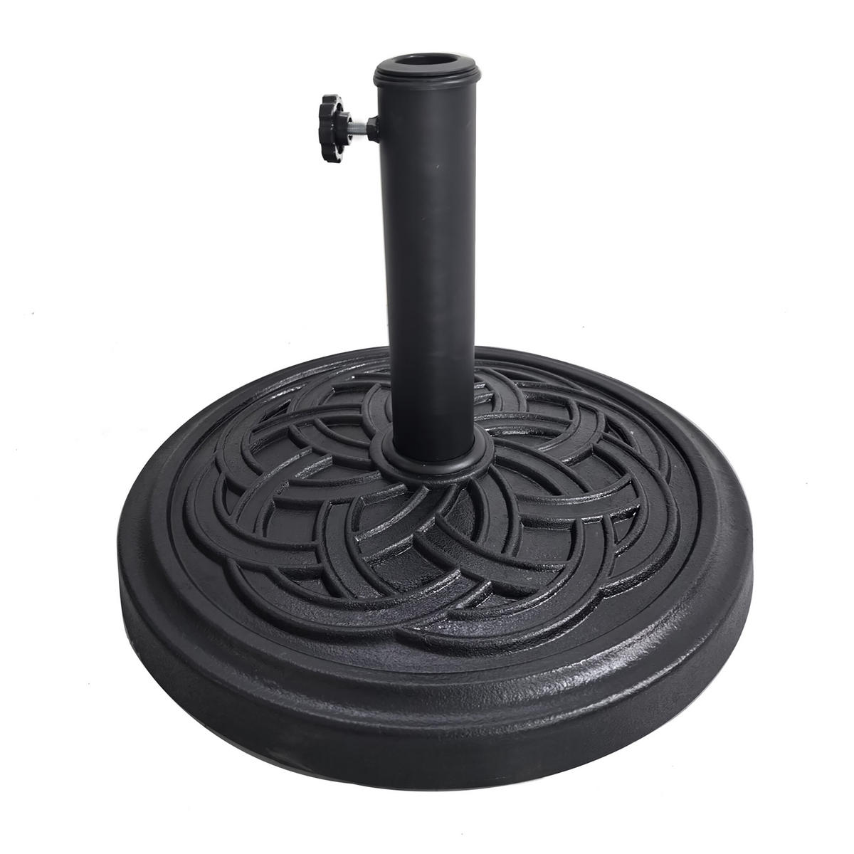 SCHIRMSTÄNDER - Schwarz, Kunststoff/Metall (45/45cm) - Relaxdays