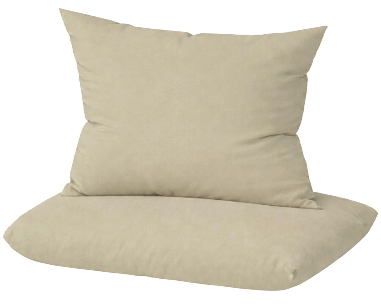 KISSENBEZUG Mako Satin 80x80 cm aus 100% Baumwolle, Kopfkissenbezug 80 x 80 im 2er Set - Taupe - Taupe, Textil (80/80cm) - Carpe Sonno