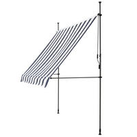 KLEMMMARKISE Stem - Dunkelblau/Weiß, Textil/Metall (350/309/120cm) - pro.tec