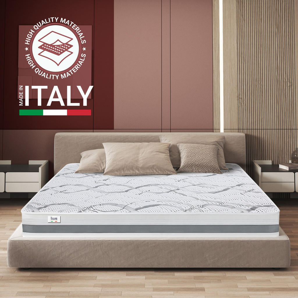 Thumbnail - The White Stone Einzelmatratze, Weiß, Textil, 105x190 cm, Made in Italy, antibakteriell, Schlafzimmer, Matratzen Shop, M...