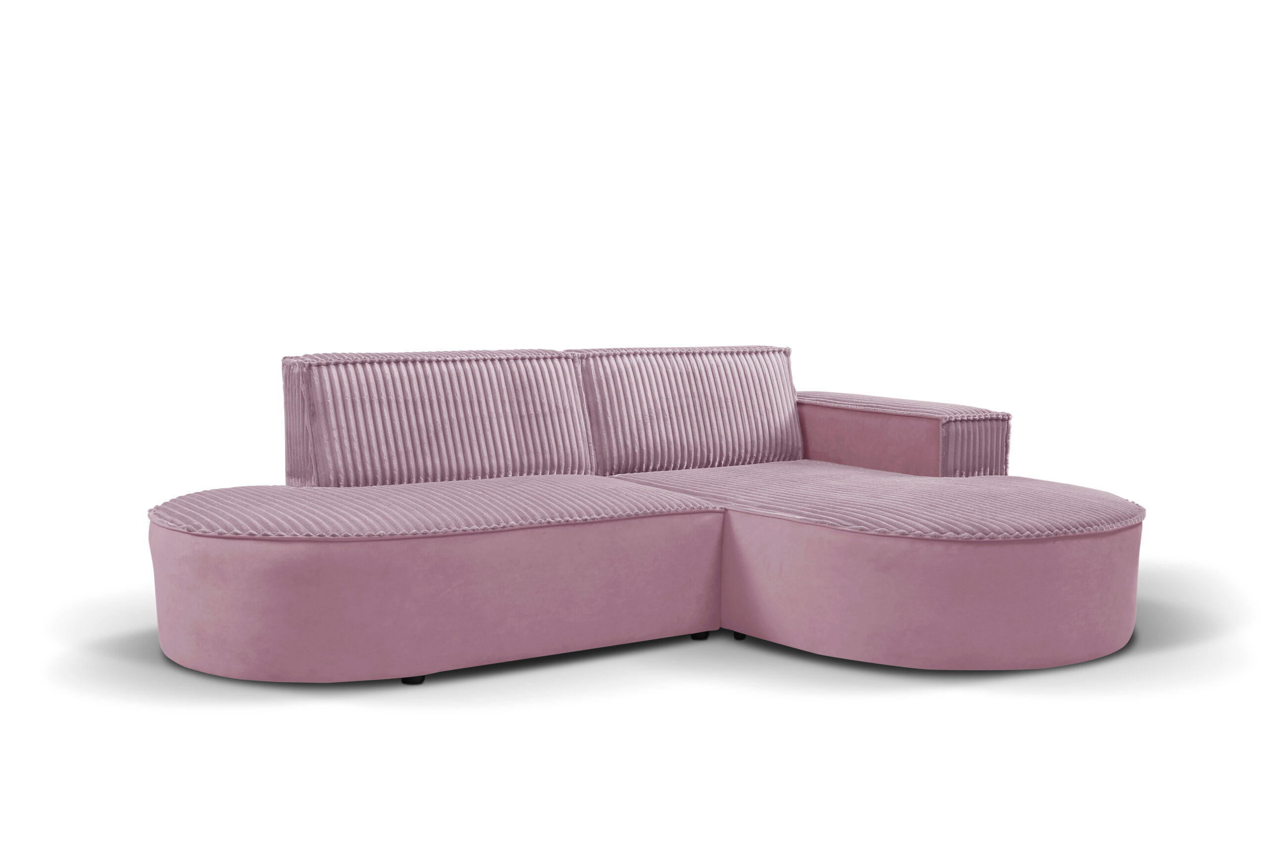 ECKSOFA L-förmiges Modena Soft Rosa Rechts - Rosa, Holz (236/165cm) - Kaiser Möbel