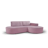 ECKSOFA L-förmiges Modena Soft Rosa Rechts - Rosa, Holz (236/165cm) - Kaiser Möbel