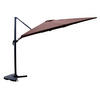SONNENSCHIRM cesare braun rechteckig 3 x 4 cm deportiert rotierbar um 360 - Braun, Metall (400/300cm) - Concept Usine