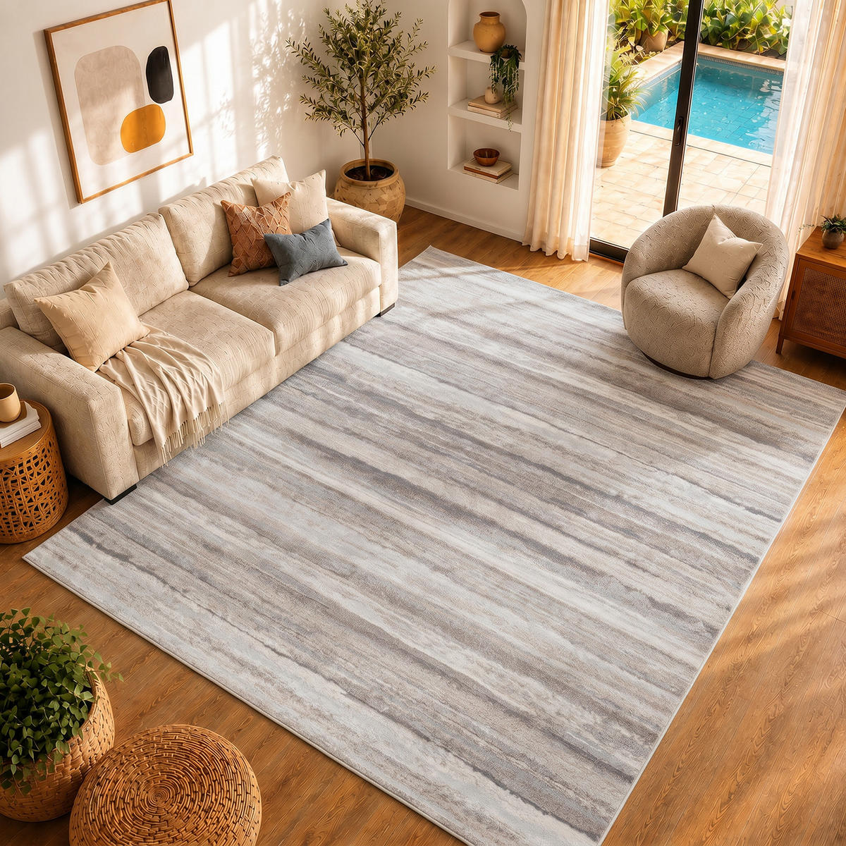 KURZFLORTEPPICH Pandora 160/215 cm Grau - Grau, Textil (160/215cm) - LIVABLISS