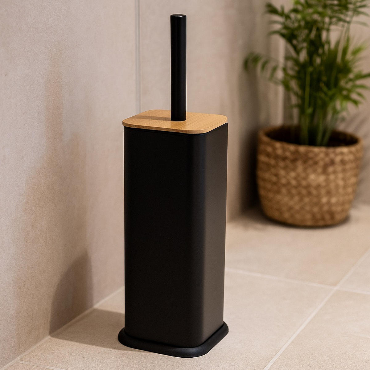 WC-BÜRSTE Zetru schwarz - Schwarz, Metall (11/38/11cm)