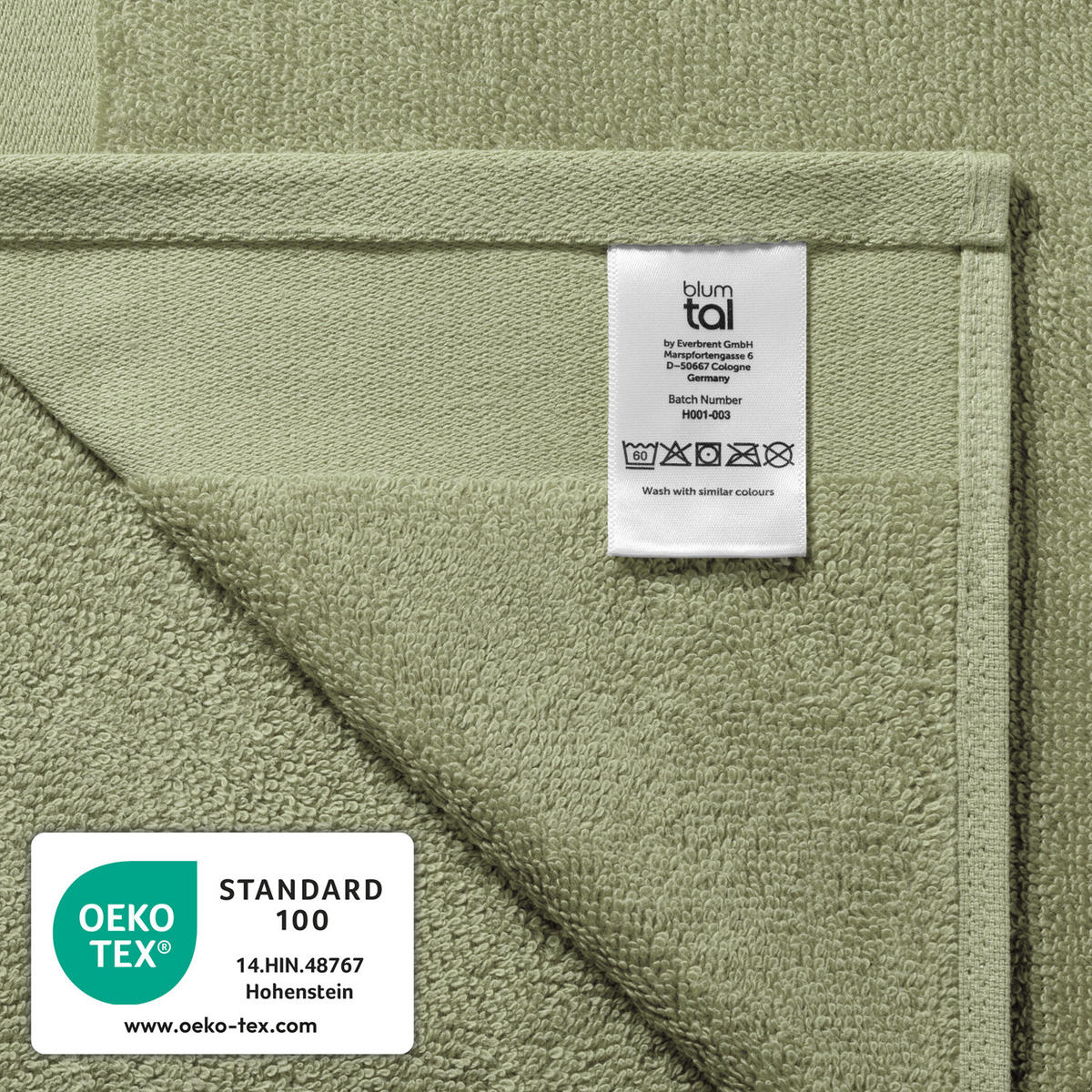 BADETUCH 2er-Set, 2x Badetuch 70/140 cm, Hellgrün - Hellgrün, Textil (70/140cm) - Blumtal