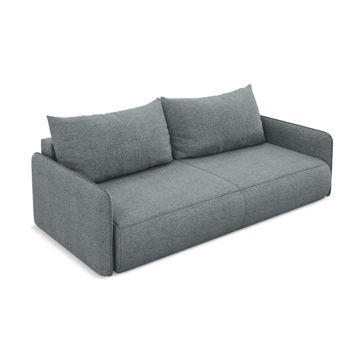 3-SITZER SOFA mit Schlaffunktion Chenille Stoff Blau - Blau/Blaugrau, Kunststoff/Textil (216/86/105cm) - LaMiaSofa