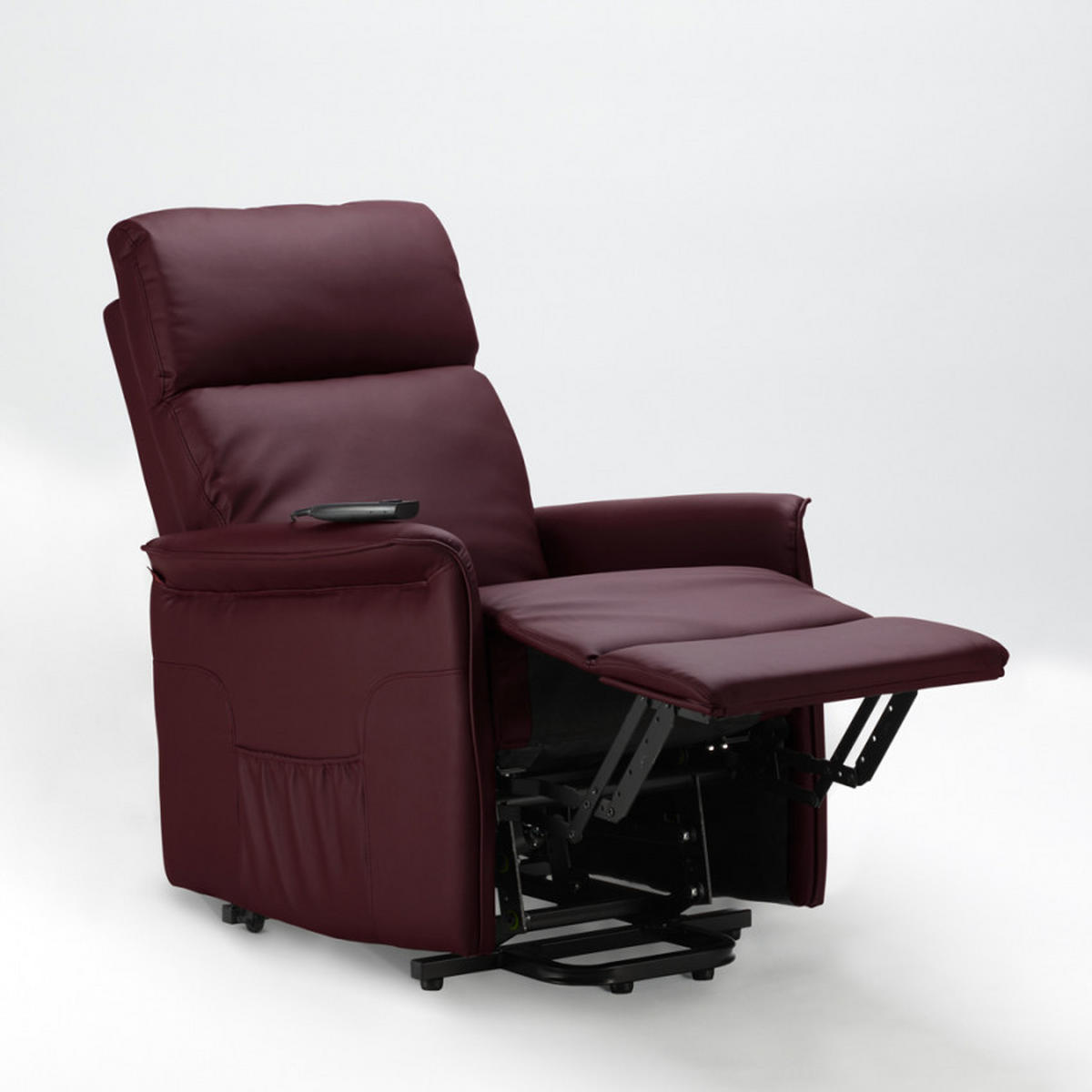 RELAXSESSEL verstellbar Amalia - Bordeaux - Bordeaux, Leder (69/104/73cm) - Pasmara