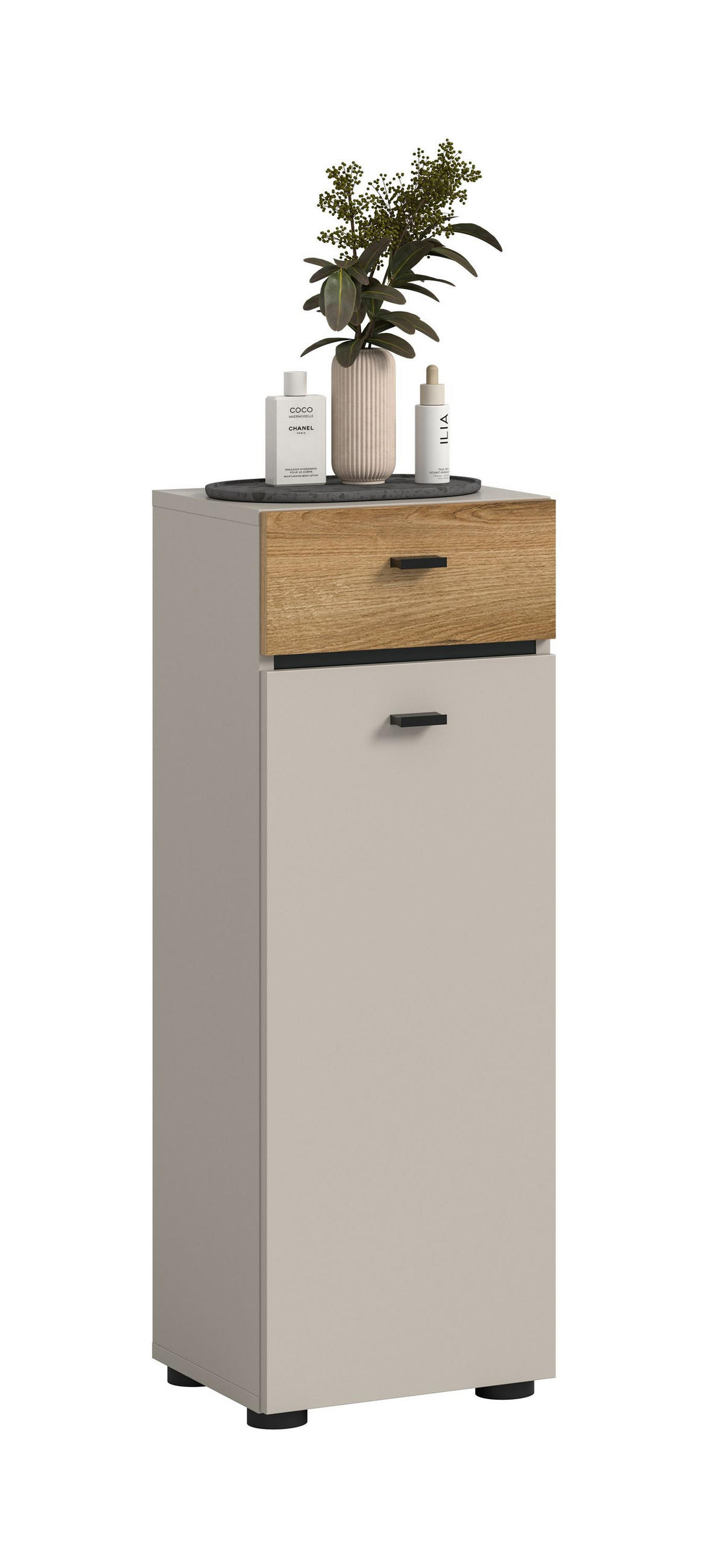 STANDSCHRANK AQUA (B/H/T: ca. 32/91/30 cm) in Kaschmir/Kaschmir - Kaschmir, Holzwerkstoff (32/91/30cm)