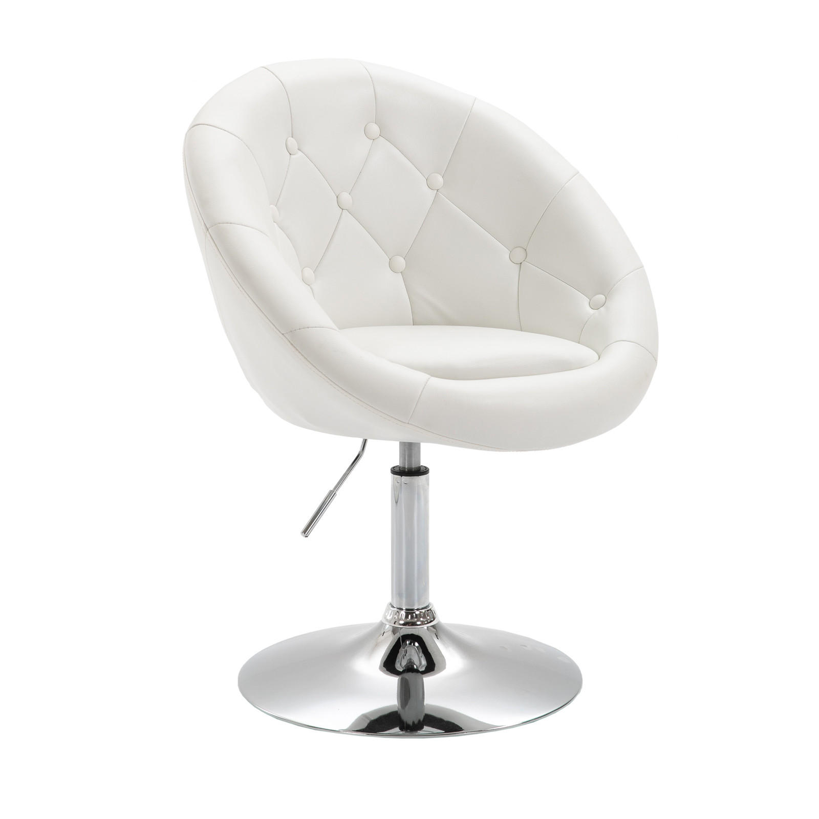 COCKTAILSESSEL HAVANNA Kunstleder Weiß - Hellrosa/Silberfarben, Textil (62/88/58cm) - SVITA