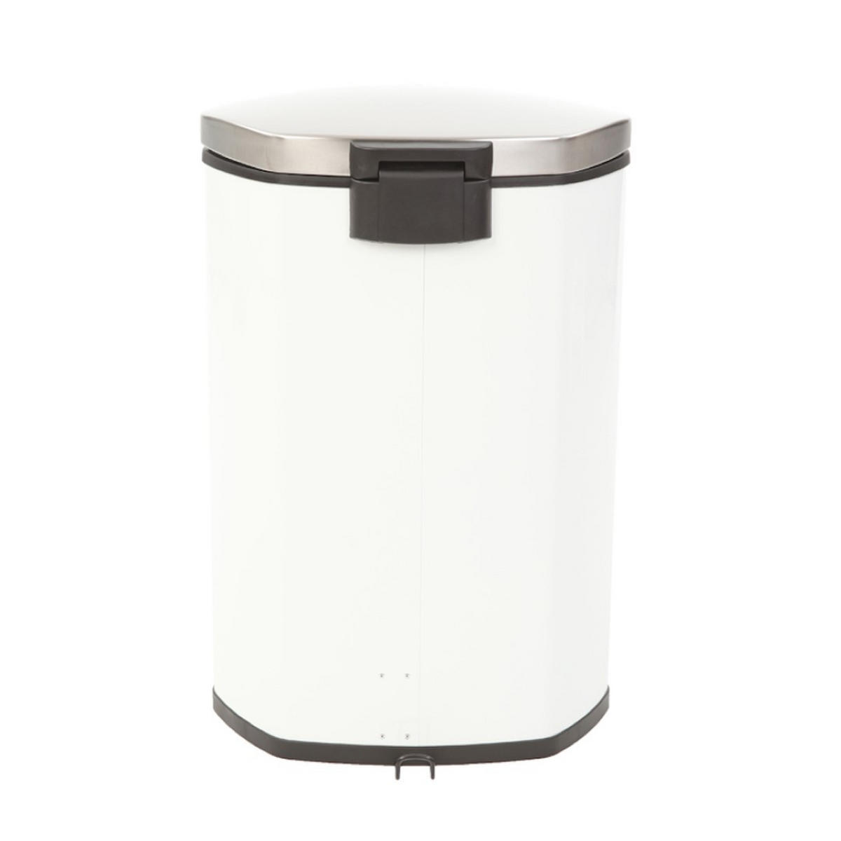 MÜLLEIMER Auffallender Muschelförmiger 50 Liter 69 x 45 x 40,6 cm Weiß - Weiß, Metall (45/69/40.6cm) - PROREGAL