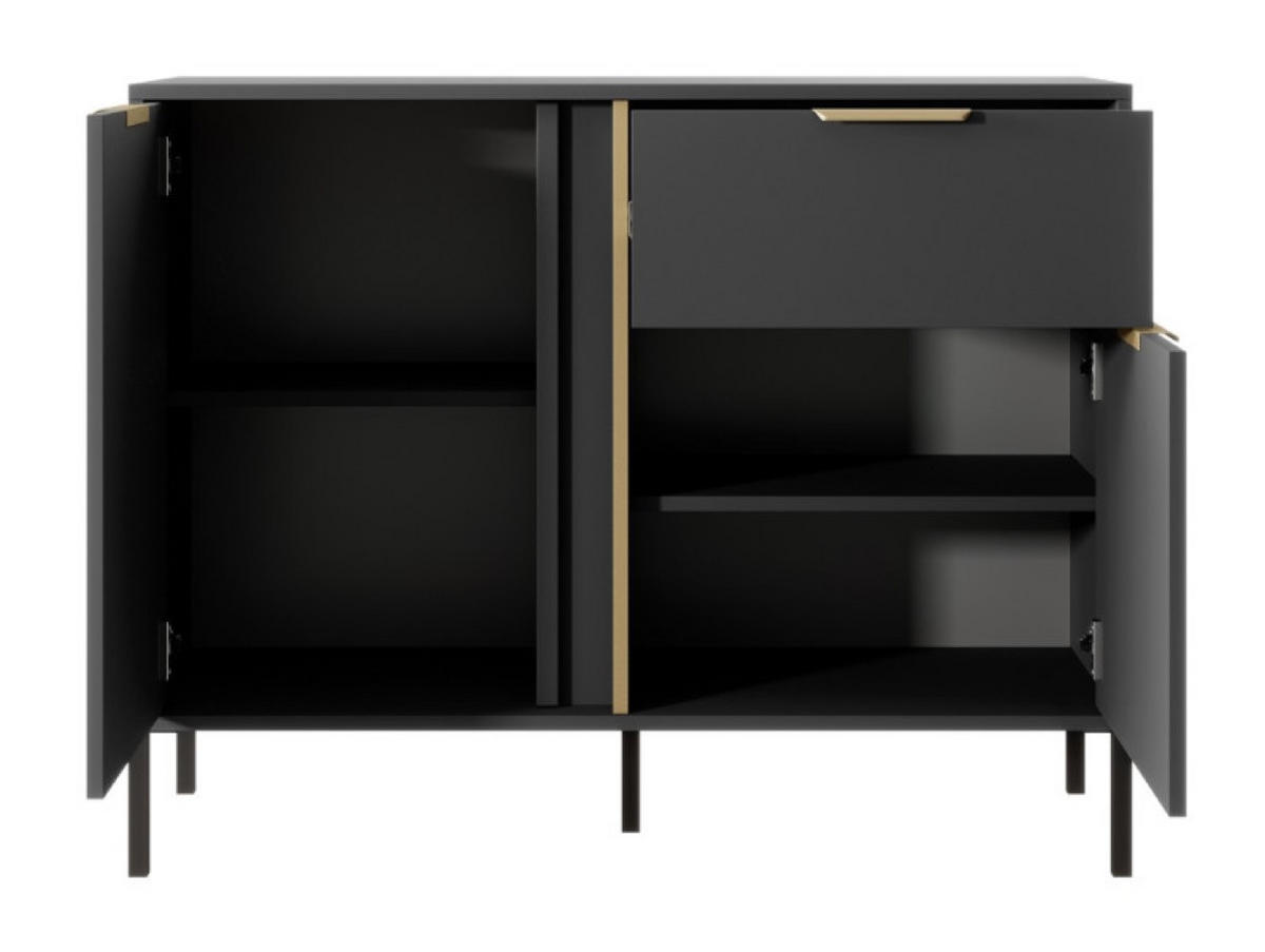 SIDEBOARD Anthrazit LARYSA D - Graphitfarben, Holzwerkstoff (103.3/81.4/39.5cm) - Sepro Meble