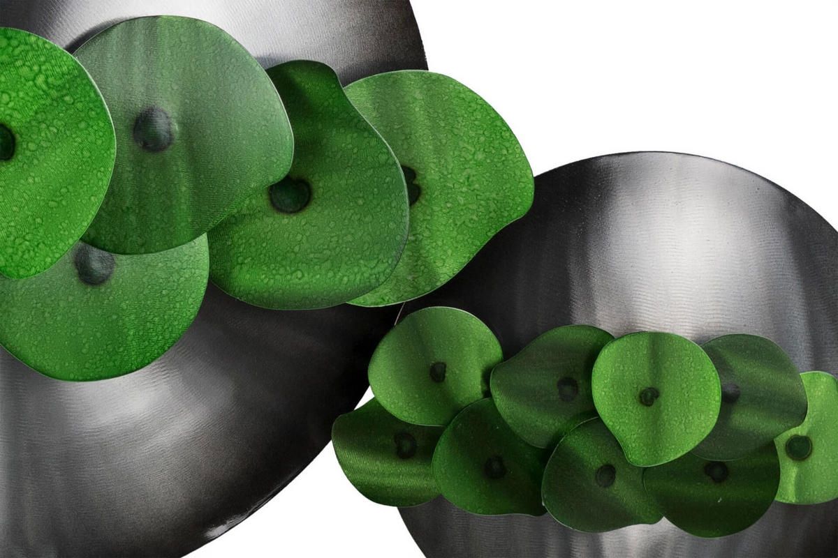 WANDDEKO Grün 142/59 cm - Beige/Grün, Metall (2.2/59/11cm) - KUNSTLOFT