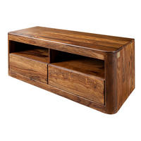 TV-BOARD Sheesham 128x50x49 walnuss gewachst TORONTO #207 - Walnussfarben, Holz (128/49/50cm) - Massivmoebel24