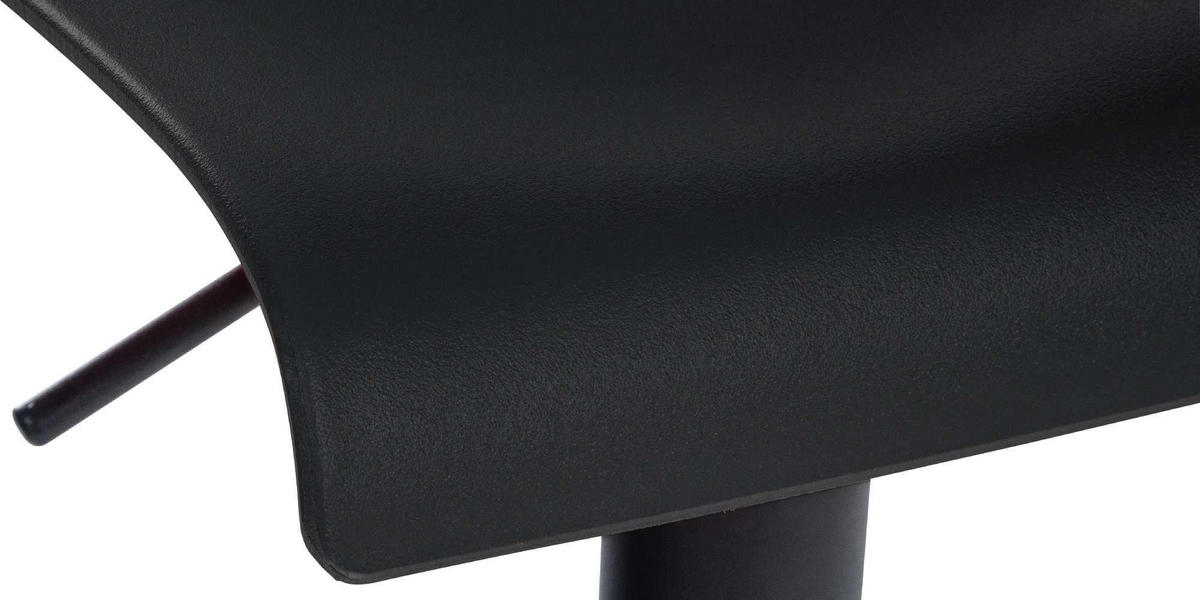 BARHOCKER 2er Set Kunststoff schwarz - Schwarz, Kunststoff/Textil (39/84/36cm) - CLP