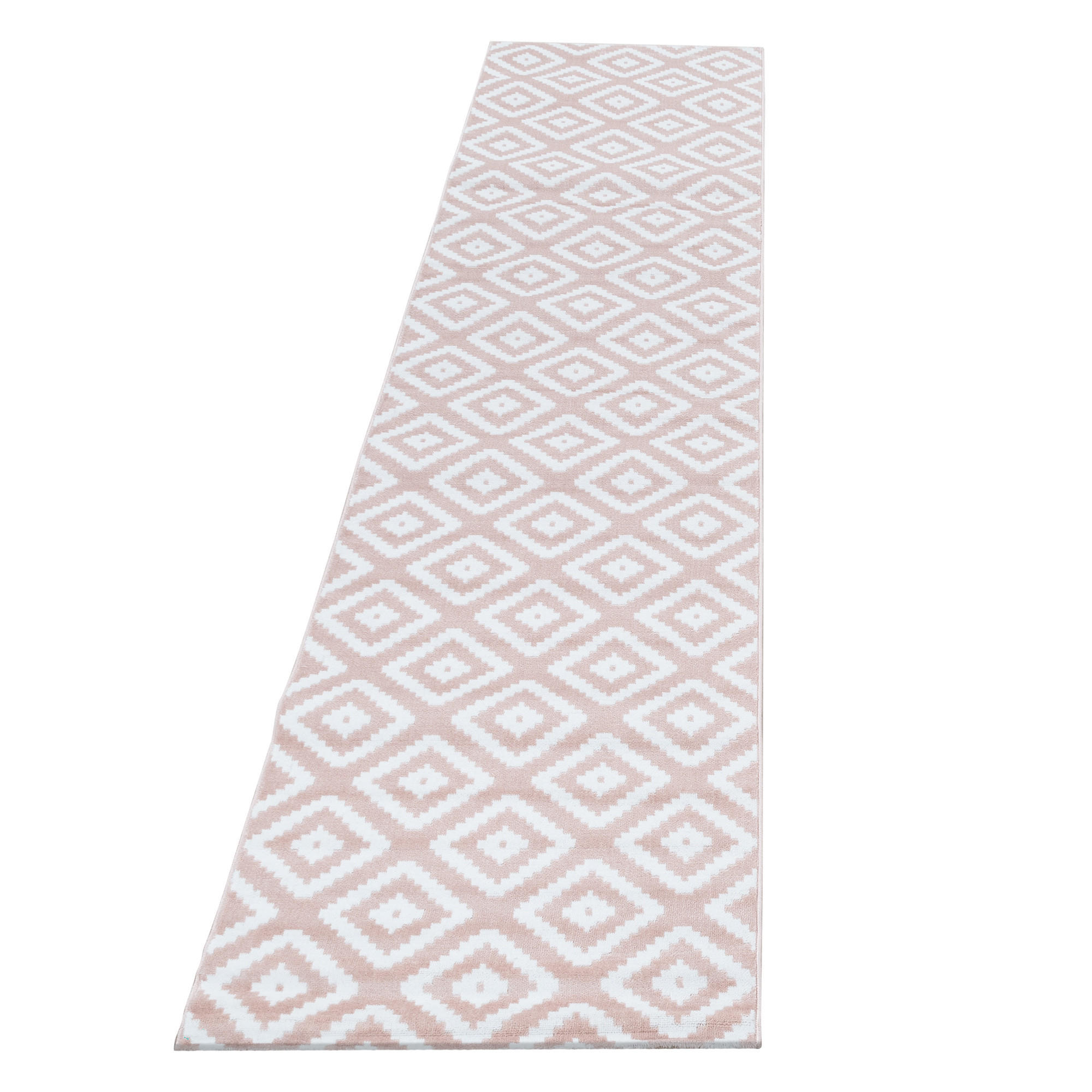 TEPPICH Kurzflor INN in Rosa, geometrisch, 80 x 300 cm - Rosa, Textil (80/300cm) - KADIMA DESIGN