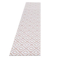 TEPPICH Kurzflor INN in Rosa, geometrisch, 80 x 300 cm - Rosa, Textil (80/300cm) - KADIMA DESIGN