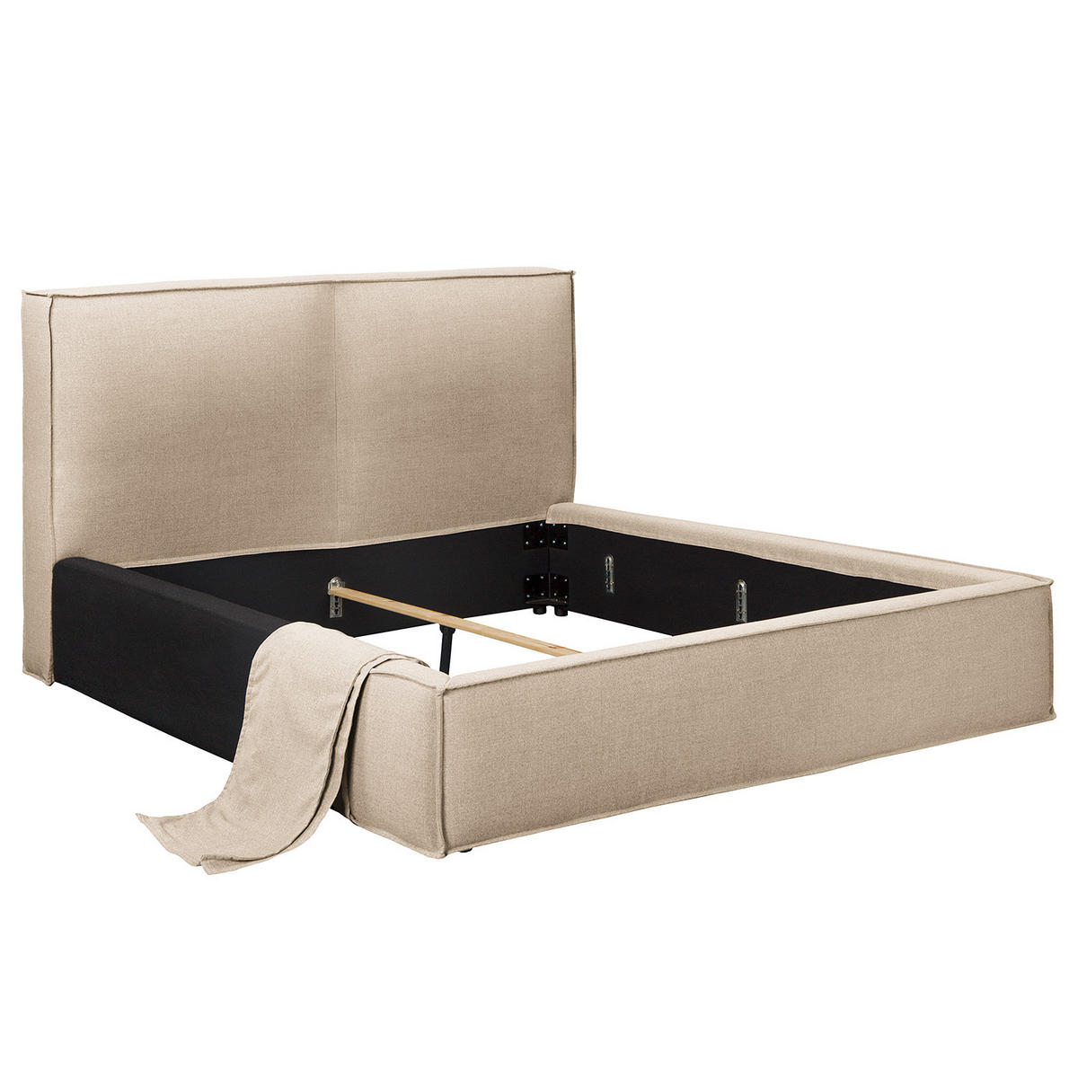 WECHSELBEZUG für Polsterbett - Beige, Textil (220/200cm) - home24