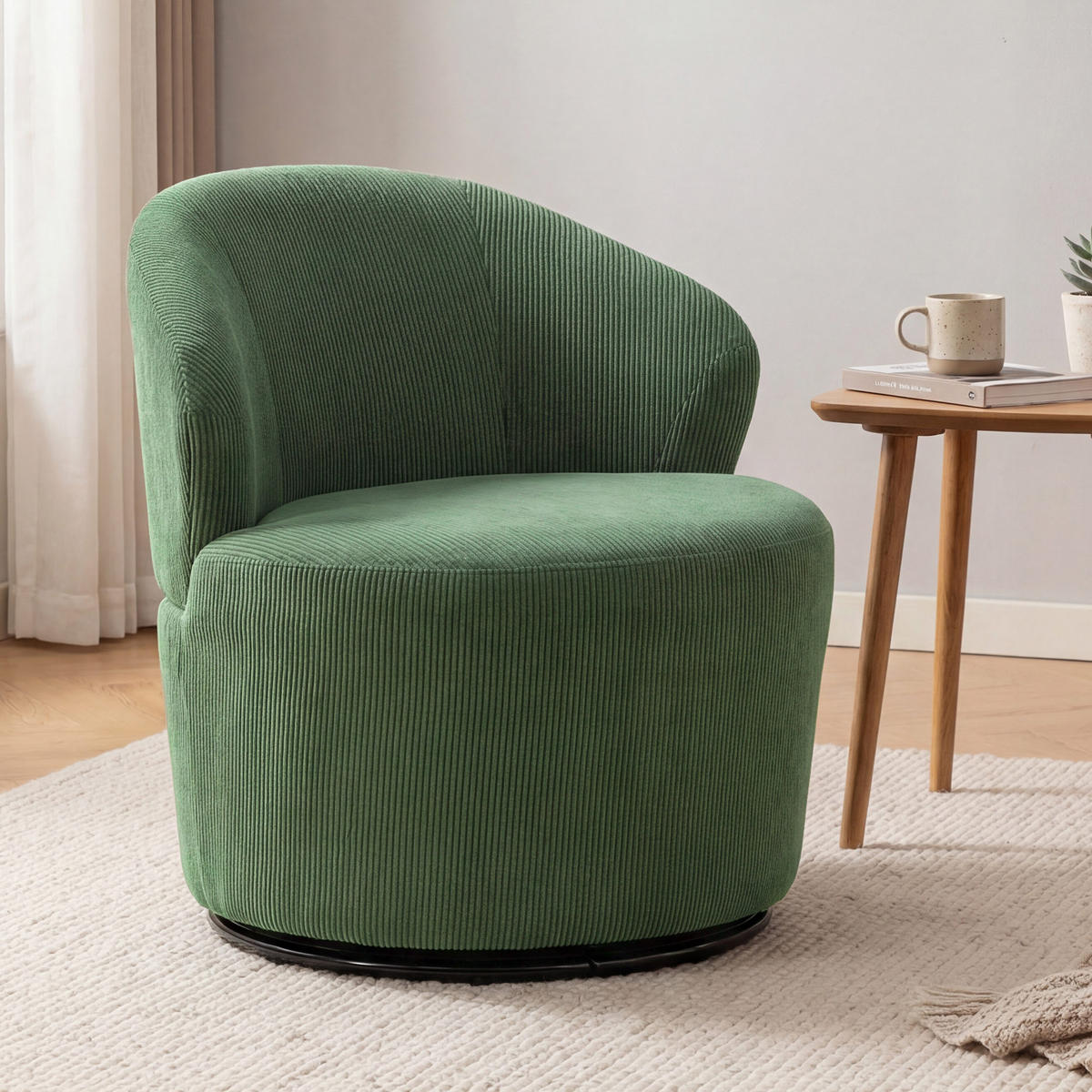 KŘESLO z polyesteru a kovu, tmavě zelené - černá/tmavě zelená, kov/textil (73.5/77/74.5cm) - HOMCOM