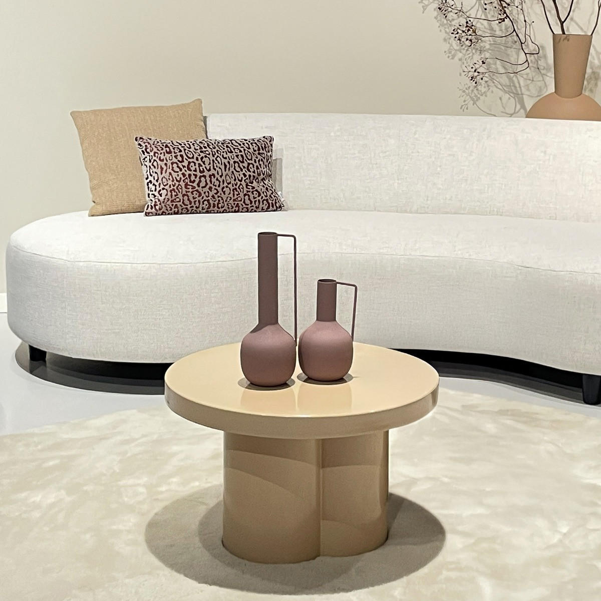 COUCHTISCH Noa Beige 56.5 /56.5 /35.5 cm - Beige, Metall (56.5/56.5/35.5cm) - Livingfurn