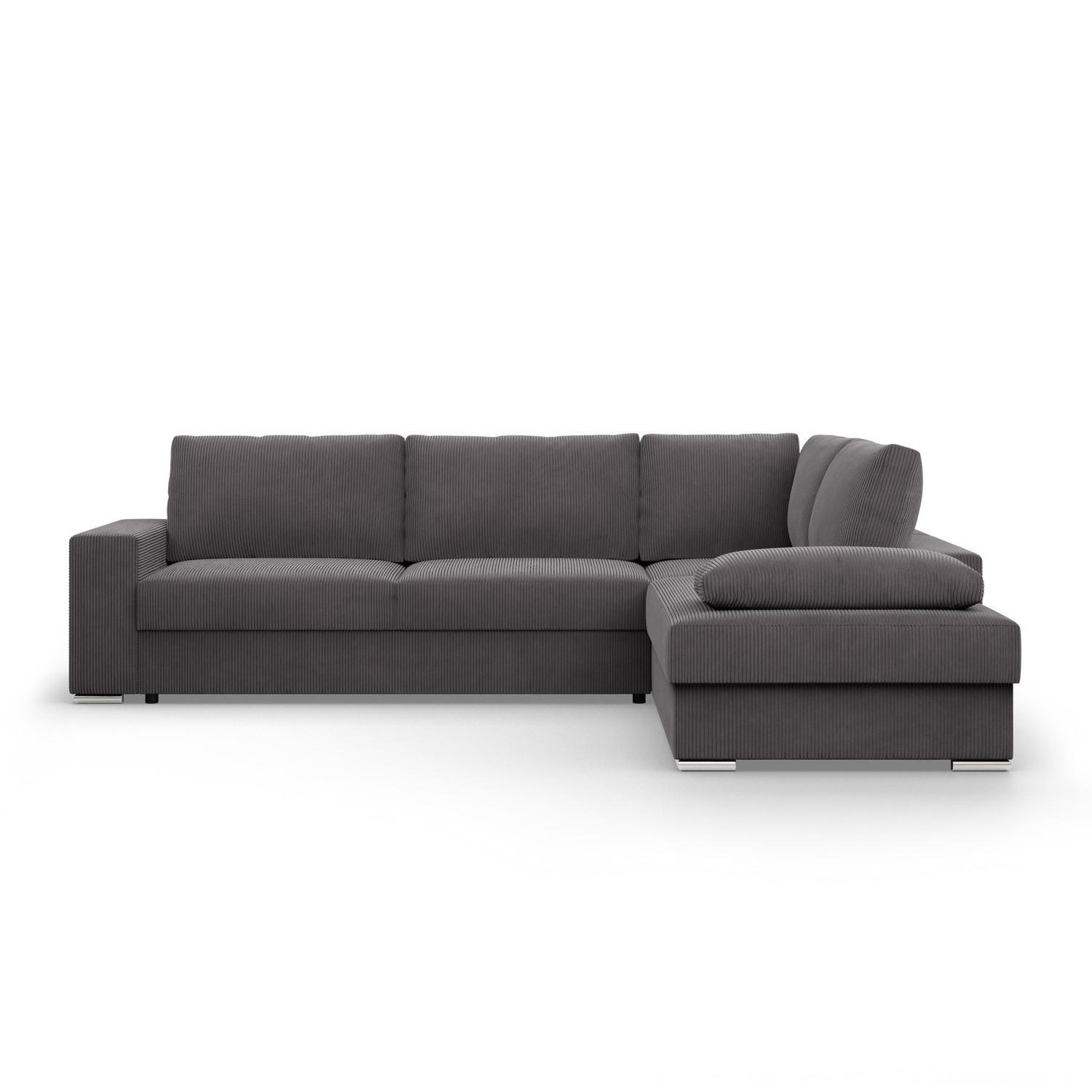 ECKSOFA MIT SCHLAFFUNKTION VELANO Dunkelgrau - Dunkelgrau, Textil (231/287cm) - Mebligo