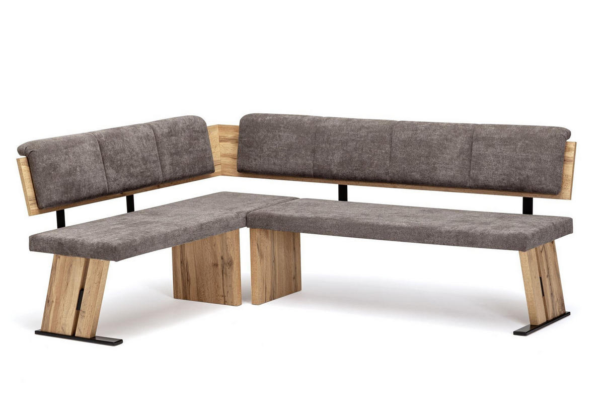 ECKBANKGRUPPE Danita Holzwerkstoff Appalachian Eiche Polster Braun - Eichefarben/Braun, Holzwerkstoff (205/1/155cm) - 58aufmkessel