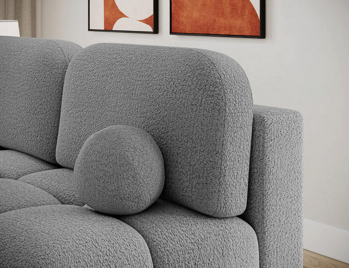 SCHLAFSOFA Nuwia mit Schlaffunktion und Bettkasten – Modernes Designsofa mit Schlafauszug und dekorativer Steppung - Grau, Kunststoff (200/102/100cm) - Wohnideebilder