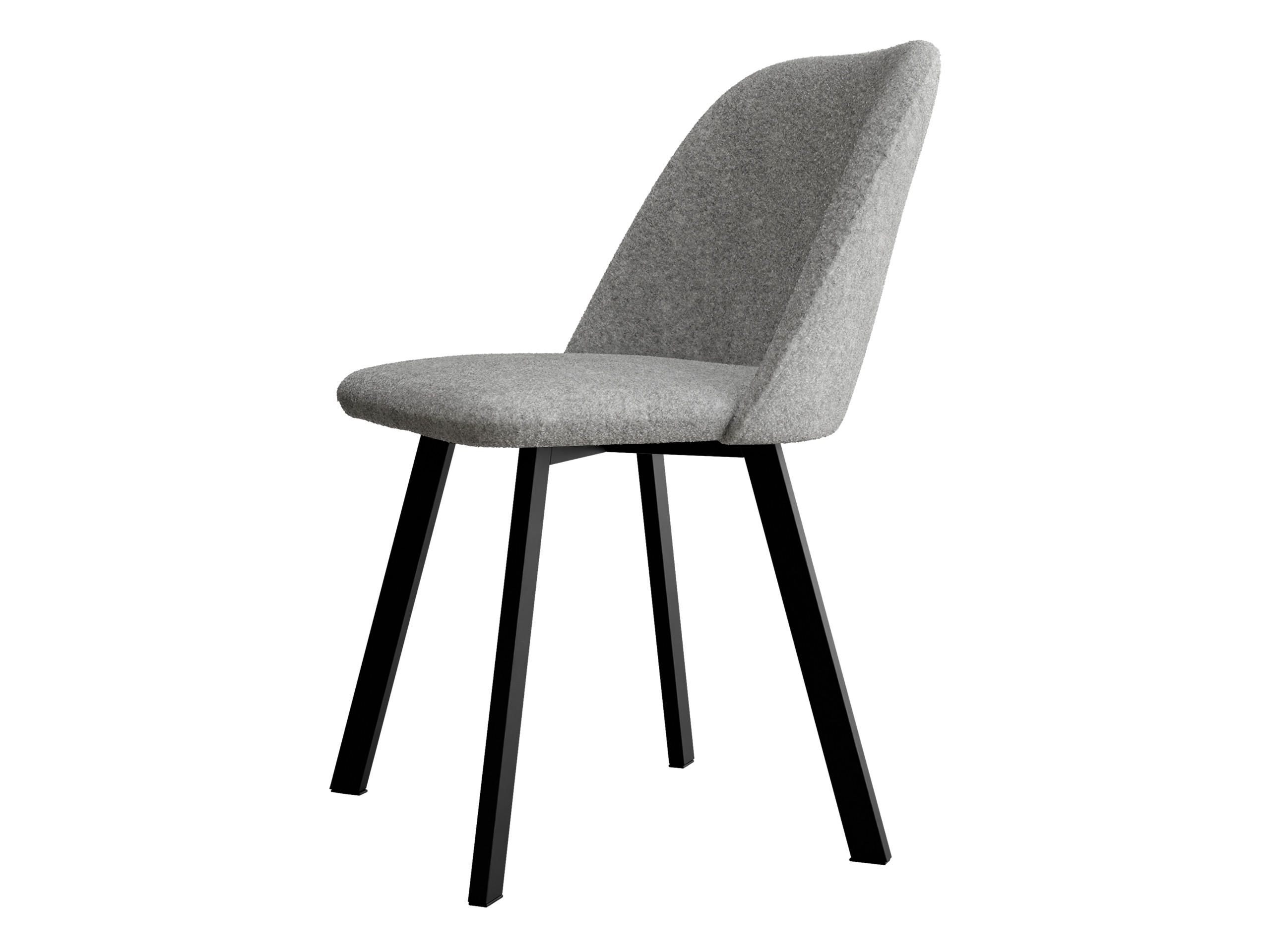 Mirjan24 Esszimmerstuhl Schwarz, Grau 47x80x58 cm
