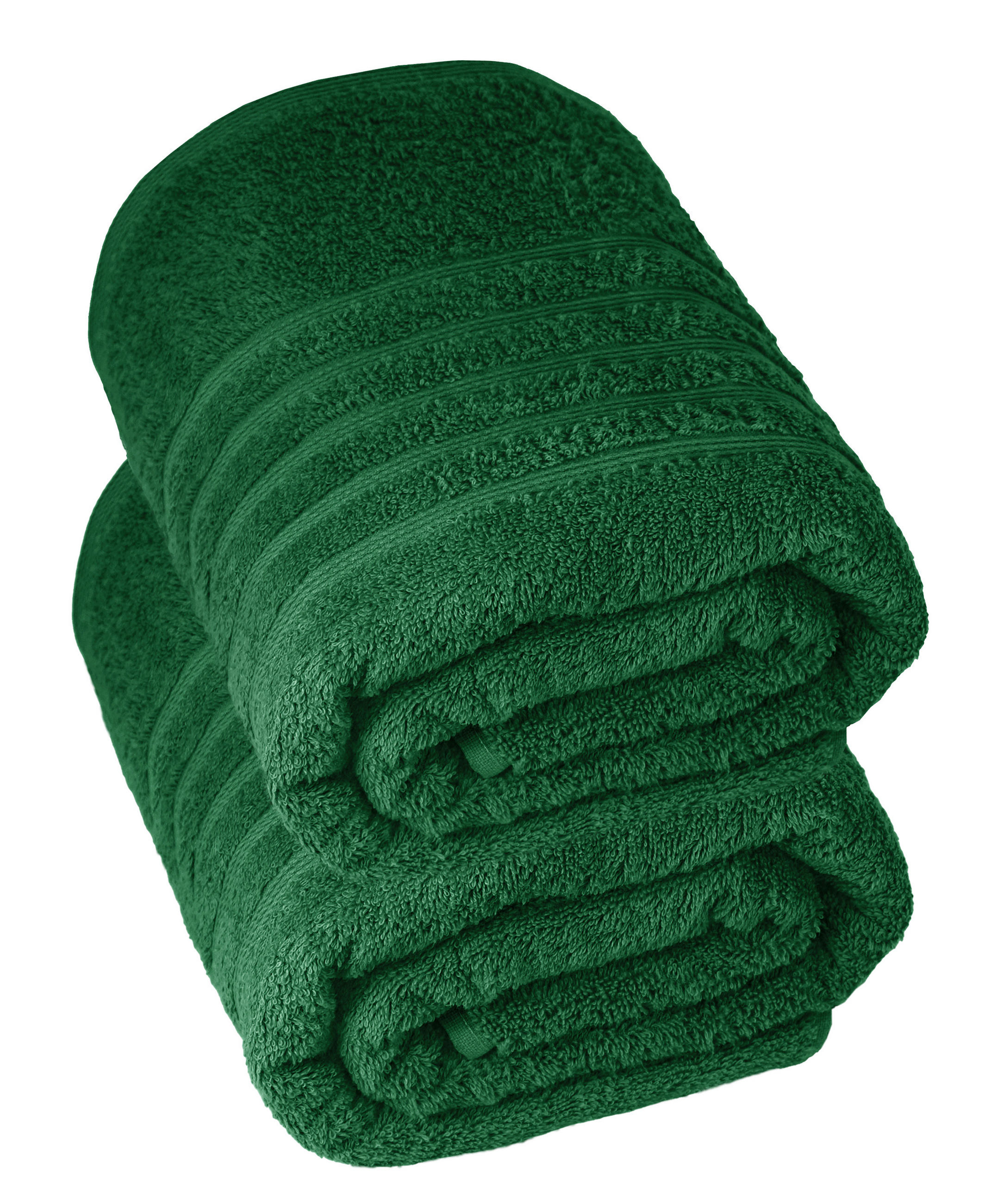 BADETUCH London Tannen Grün 2er Set 100x150 - Waldgrün, Textil (100/150cm) - Lashuma