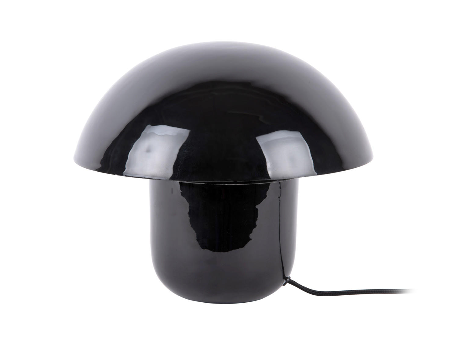 TISCHLAMPE Fat Mushroom 29/29/25 cm - Schwarz, Metall (29/29/25cm) - Leitmotiv