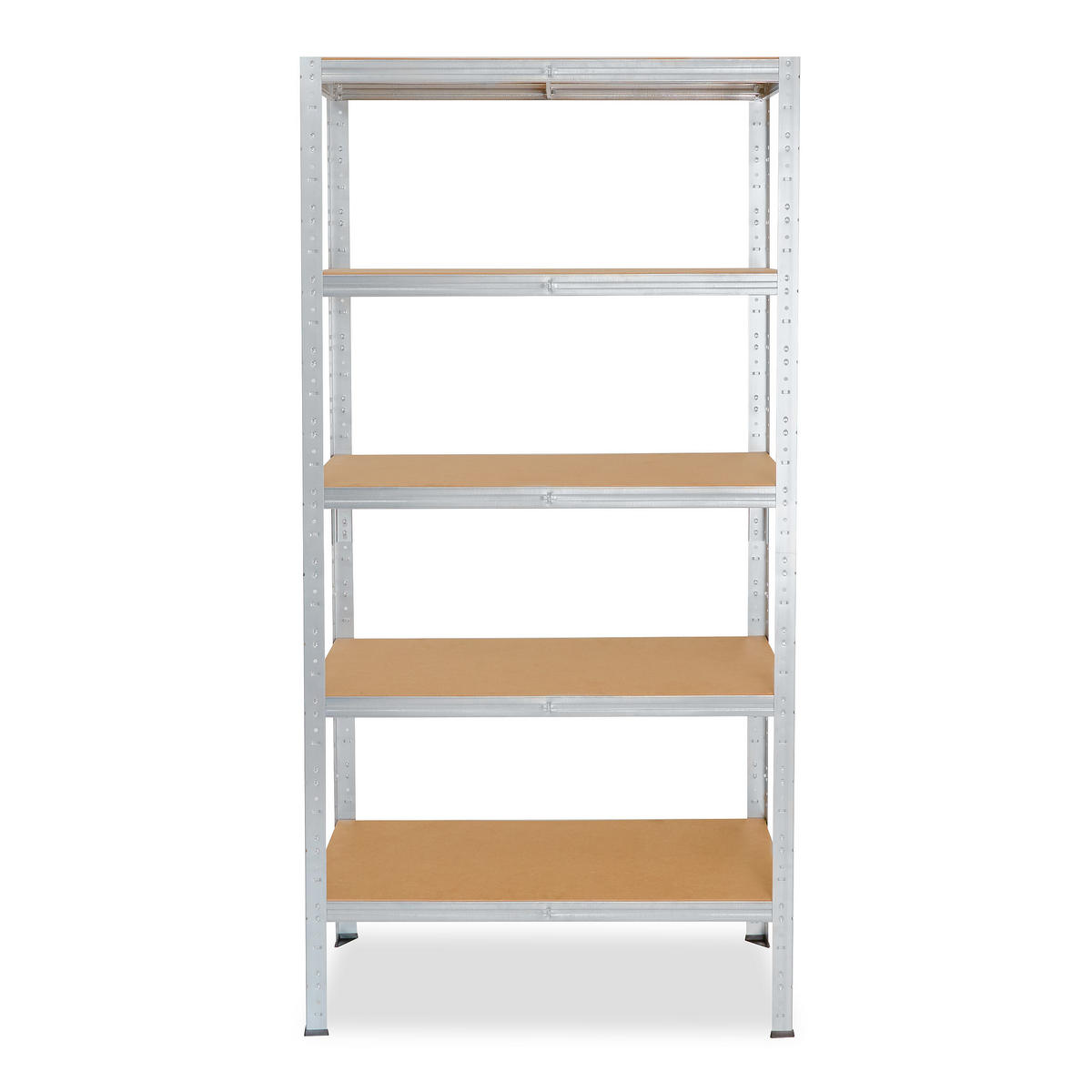 SCHWERLASTREGAL HOME 200x70x50 cm in verzinkt mit 5 Böden und 175 kg Traglast pro Boden - Silberfarben, Metall (70/200/50cm) - shelfplaza