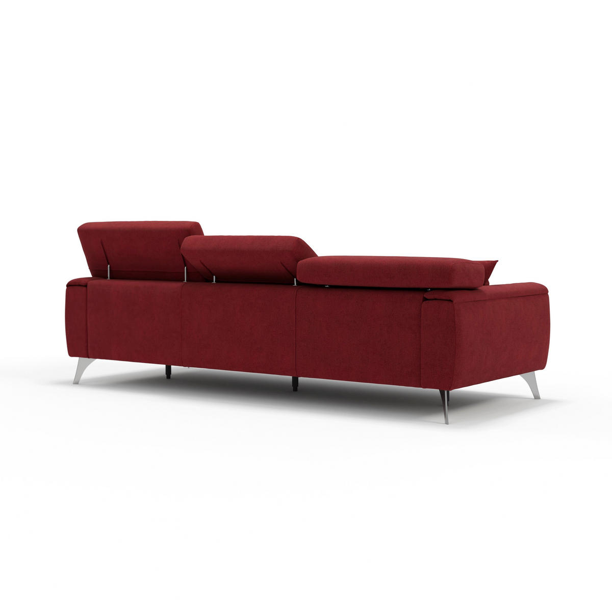 LINEARSOFA Caravaggio - Rot, Textil (244/73/102cm) - Divani.store