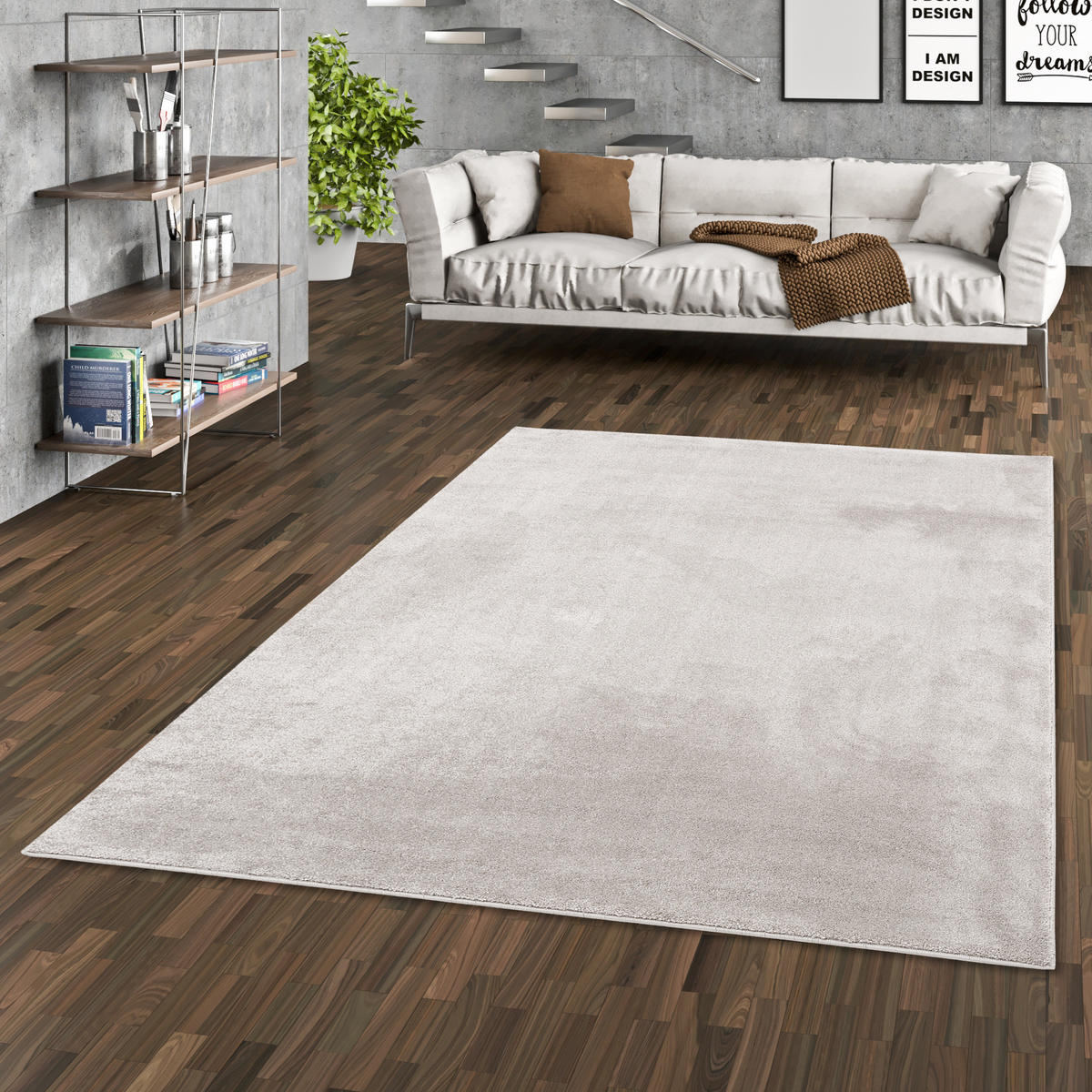 LUXUS SOFT-VELOURS TEPPICH VERONA - Grau, Textil (80/150cm) - Pergamon