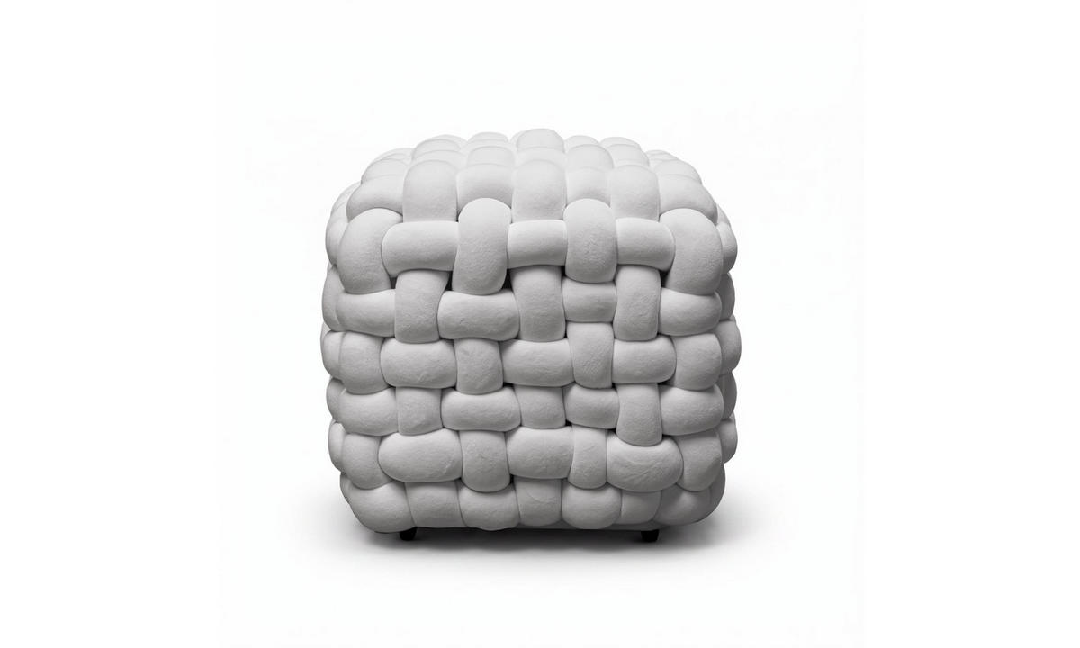 HOCKER ELIO 40/40/40 cm Grau - Grau, Textil (40/40/40cm) - Lookway