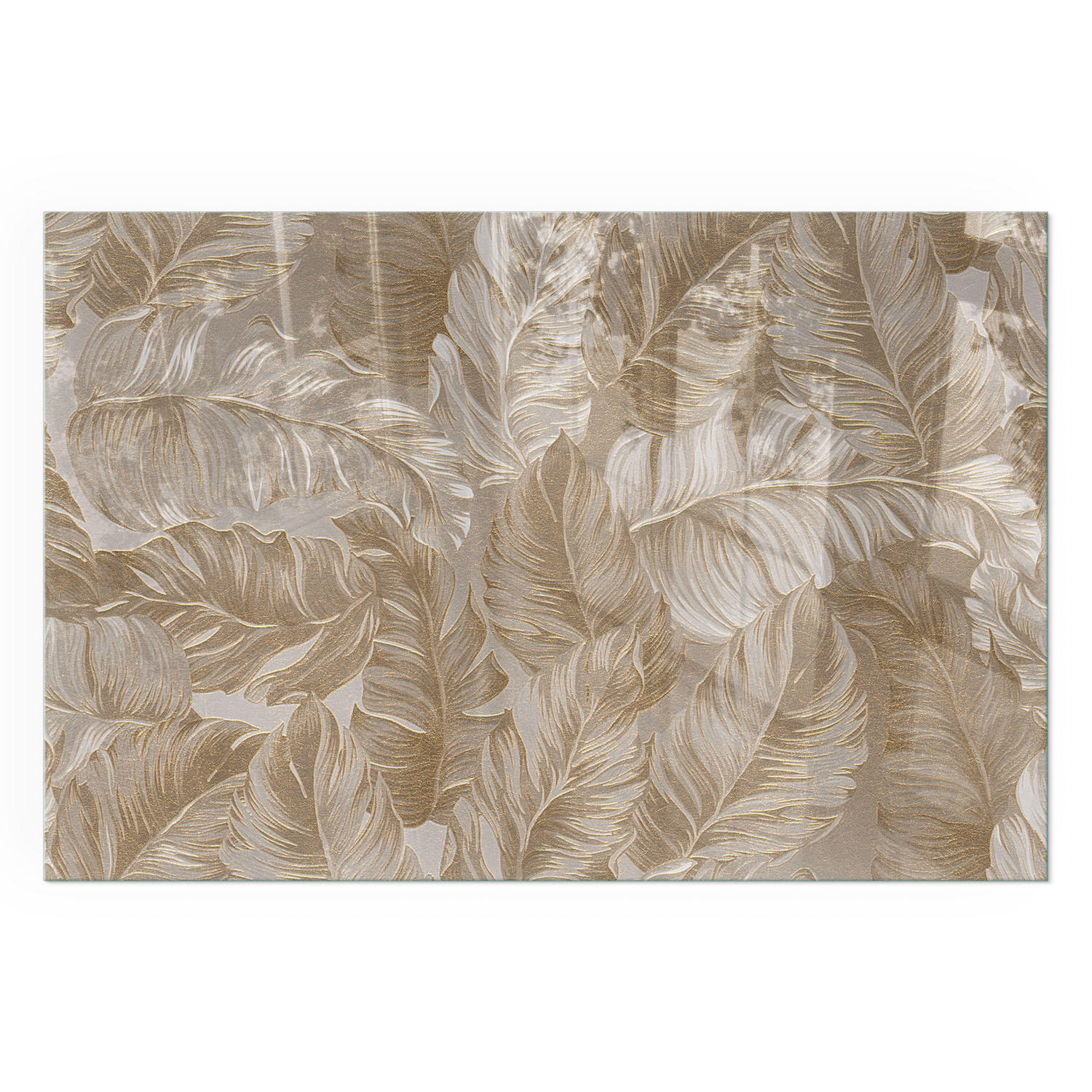 GLASPLATTE für Kamin 60x40 cm - Beige, Glas (60/40/0.4cm) - TULUP