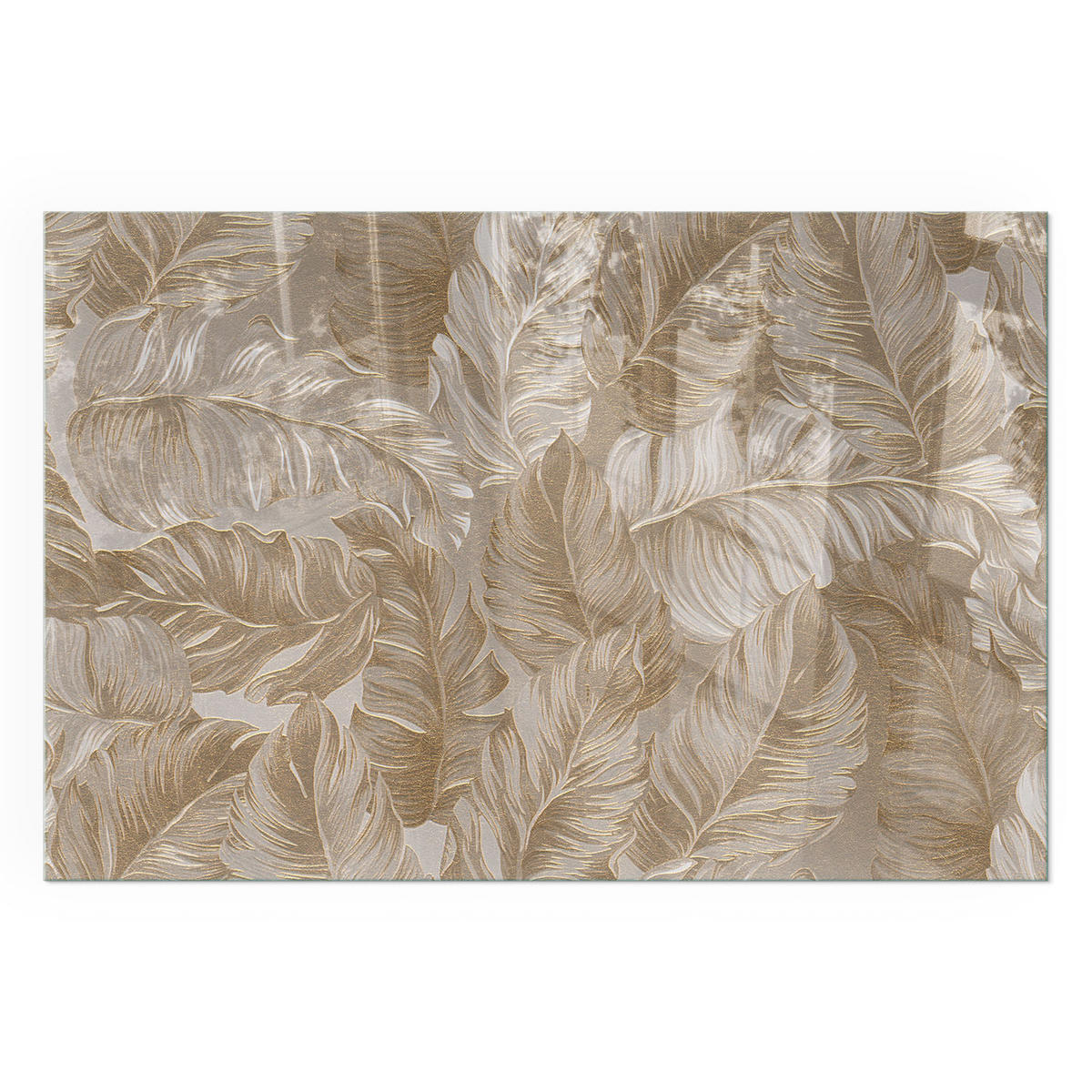 GLASPLATTE für Kamin 60x40 cm - Beige, Glas (60/40/0.4cm) - TULUP