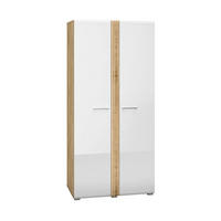 KLEIDERSCHRANK – 92 cm – Adagio – Weiß / Eichefarben - Eichefarben/Weiß, Holzwerkstoff (92/196/56cm) - hi-markt