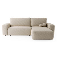 ECKSOFA Hellbeige ILO Mit Schlaffunktion Und Bettkasten - Beige, Textil (282/177cm) - Sepro Meble