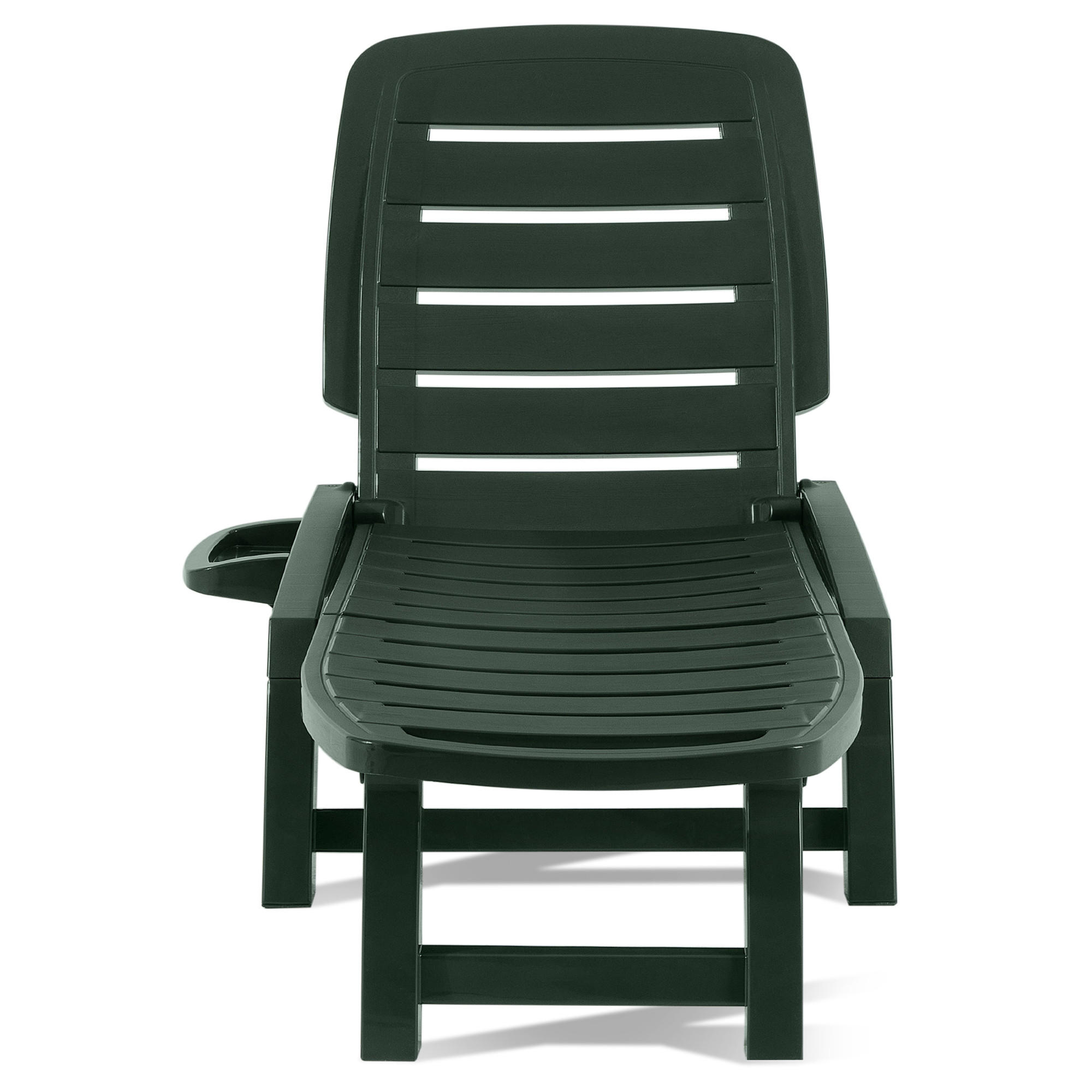 SONNENLIEGE BURRA, Dunkelgrün - Dunkelgrün, Kunststoff (64/87/146cm) - KONSIMO®