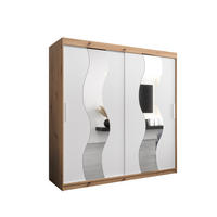 SCHWEBETÜRENSCHRANK 200/200/62 2-türig - Silberfarben/Eiche Artisan, Holz/Kunststoff (200/200/62cm) - Abiks Möbel