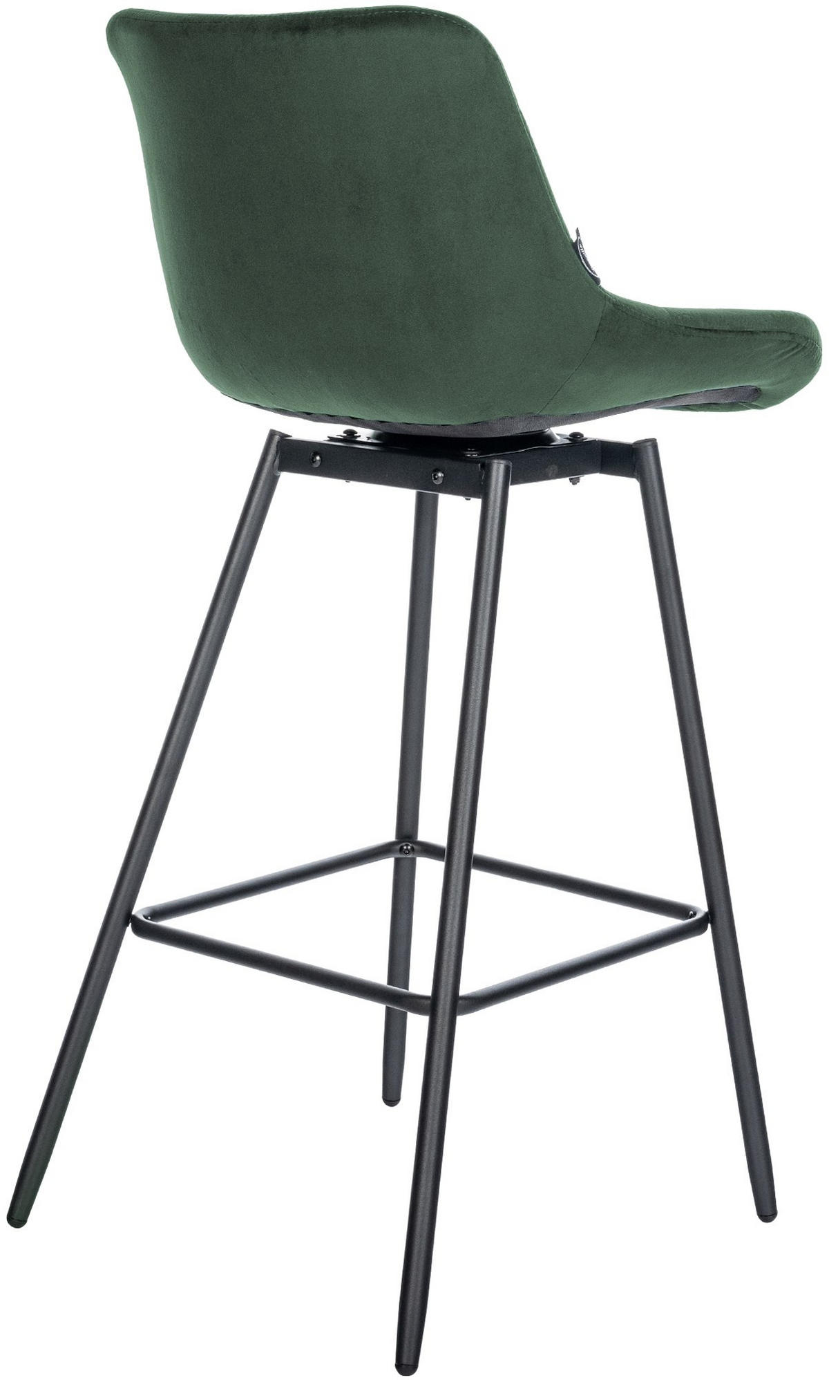 BARHOCKER Samt dunkelgrün - Dunkelgrün/Schwarz, Textil/Metall (49/105/56cm) - CLP