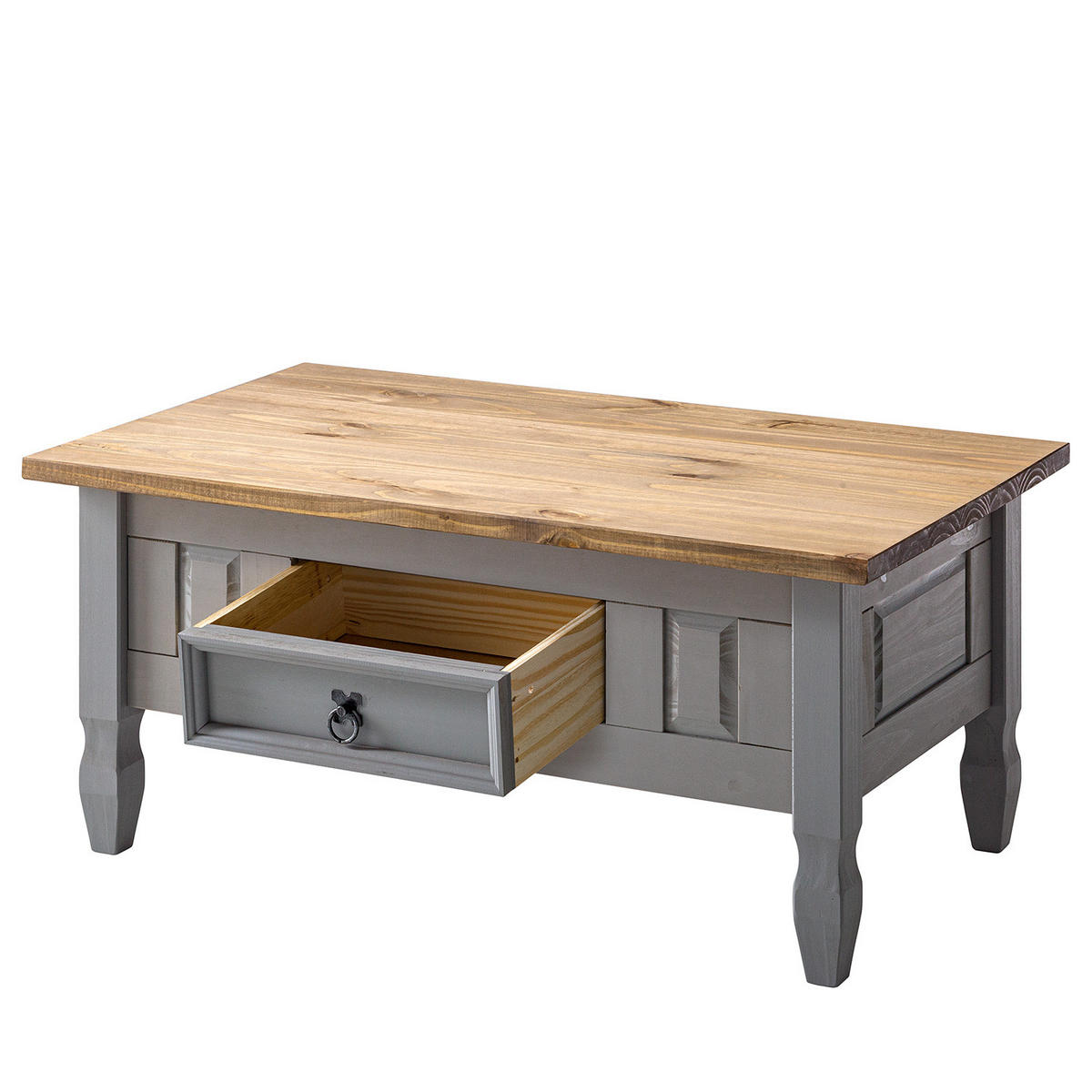 HOME24 Couchtisch FINCA RUSTICA - Braun, Holz (60/100/46cm) - home24