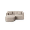 MODULARES-ECKSOFA links Campi aus Cord cappuccino 3 Sitzplätze - Cappuccino, Textil (156/180cm) - Cosmopolitan Design