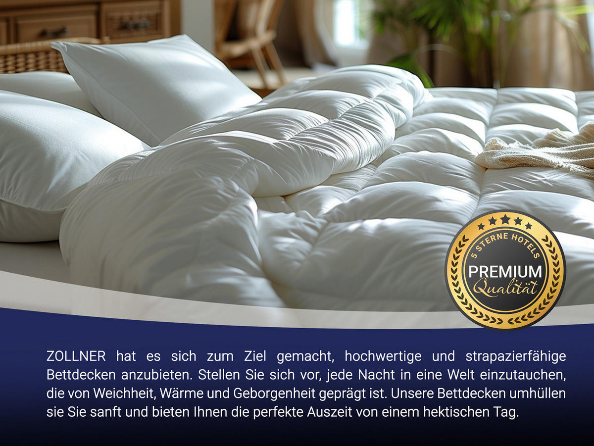 BETTDECKE, 155x220 cm, 100% Polyester, Weiß - Weiß, Textil (155/220cm) - Zollner
