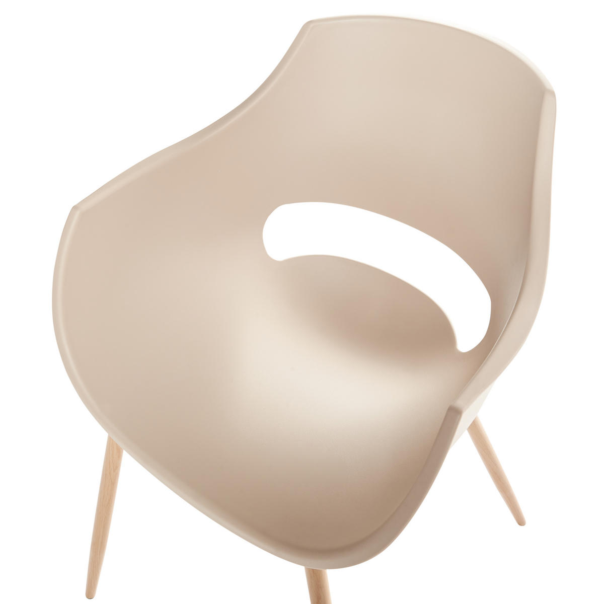 ESSZIMMERSTUHL 4er-Set Beige Millers - Beige, Kunststoff (55/82/60cm) - Beliani