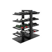 WEINREGAL Corse Metall,Schwarz, Für 40 Weinflaschen 80/80/30cm - Schwarz, Metall (30/80/80cm) - Metalo Pro