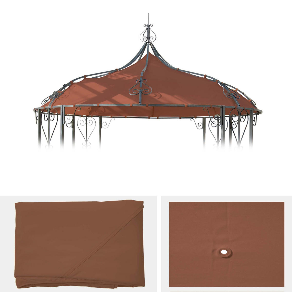 ERSATZBEZUG DACH FÜR PERGOLA CABRERA Orange, Braun - Orange/Braun, Textil (300/1/300cm) - MCW