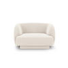 SESSEL Miley aus Samt leichtes beige - Beige, Textil (90/70/103cm) - Micadoni