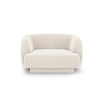 SESSEL Miley aus Samt leichtes beige - Beige, Textil (90/70/103cm) - Micadoni